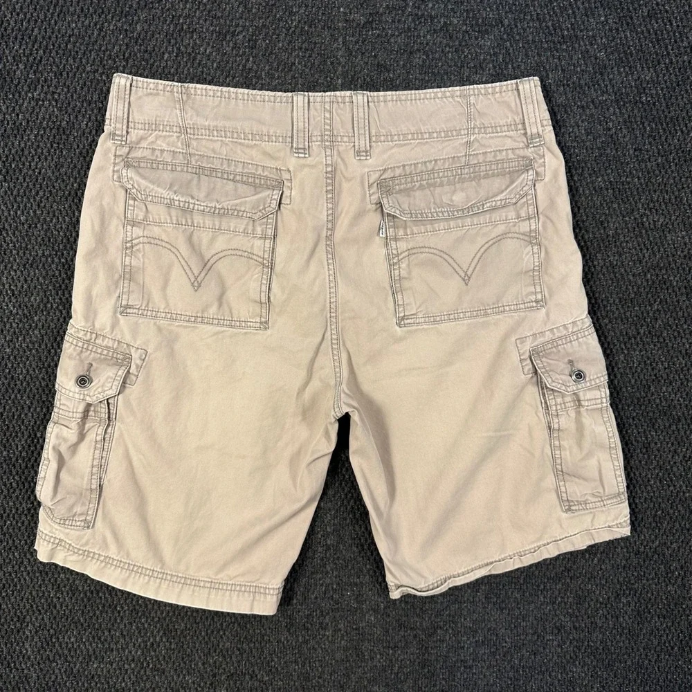 Levis Y2K Cargo Shorts Men 36 Tan Khaki 10